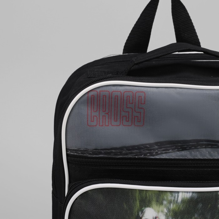 Рюкзак школьный "Мотоциклы", 2 отдела на молнии, 2 наружных кармана