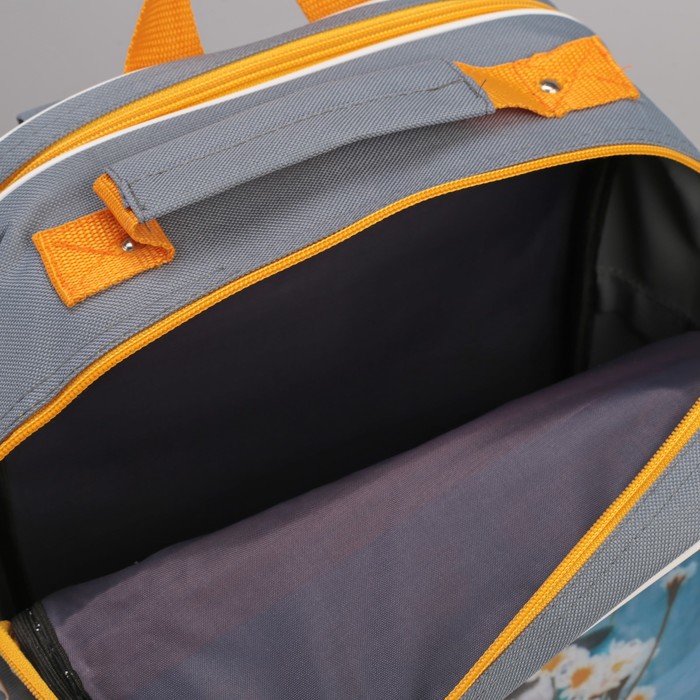 Рюкзак школьный "Спящий котёнок", 2 отдела на молнии, 2 наружных кармана