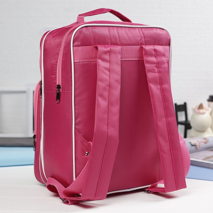 Рюкзак школьный "Котёнок", 2 отдела на молнии, 2 наружных кармана