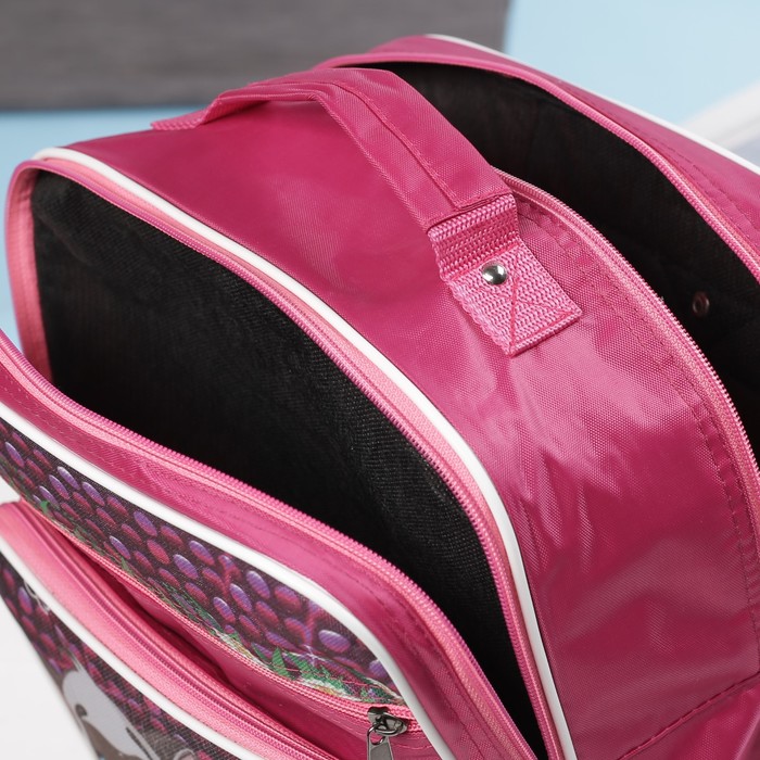 Рюкзак школьный "Котёнок", 2 отдела на молнии, 2 наружных кармана