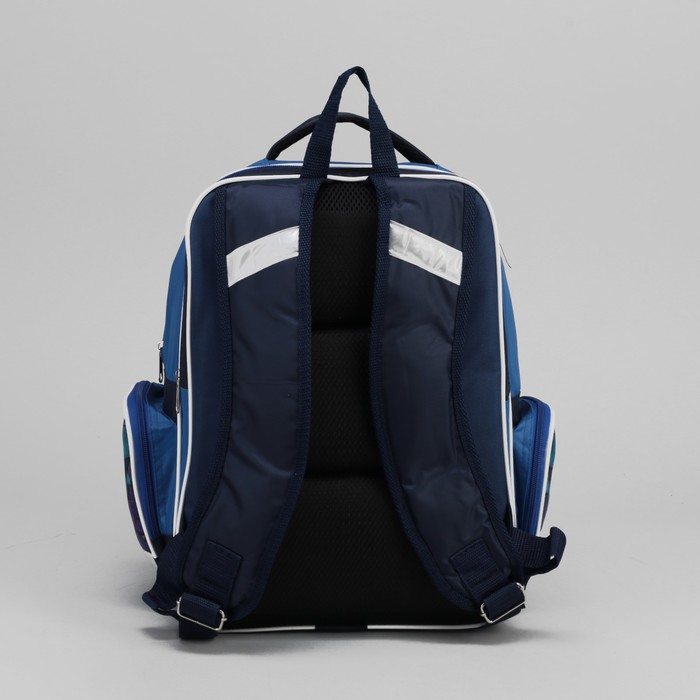 Рюкзак школьный "Машина", отдел на молнии, 3 наружных кармана, светоотражающий