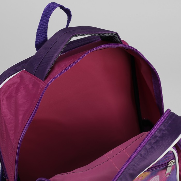 Рюкзак школьный "Фея", отдел на молнии, 3 наружных кармана, светоотражающий