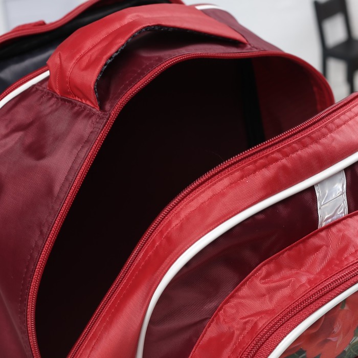 Рюкзак школьный "Котёнок", отдел на молнии, 3 наружных кармана, светоотражающий