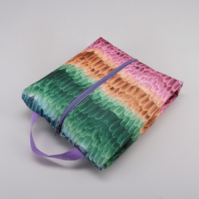 Сумка для обуви "Перья", отдел на молнии, разноцветная