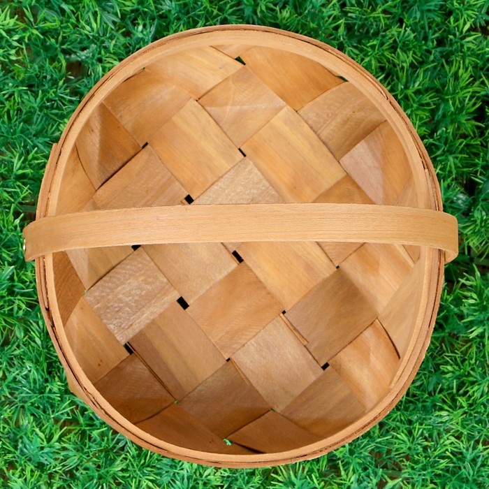 Корзинка «Лукошко», тёмная, 25×25×7/18 см, шпон