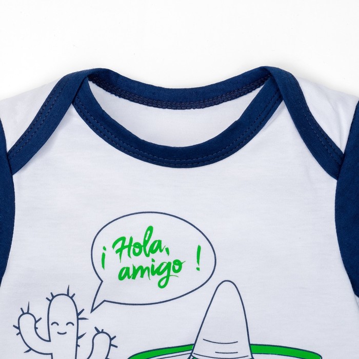 Комплект: футболка и трусы под памперс Крошка я "Мексика", рост 62-68см (3-6мес)