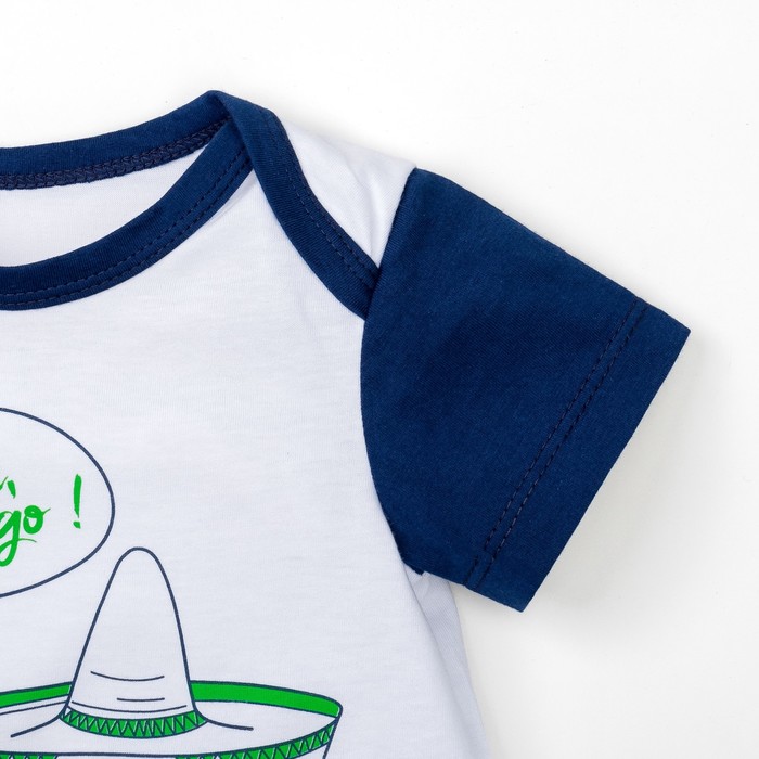 Комплект: футболка и трусы под памперс Крошка я "Мексика", рост 74-80см (9-12мес)