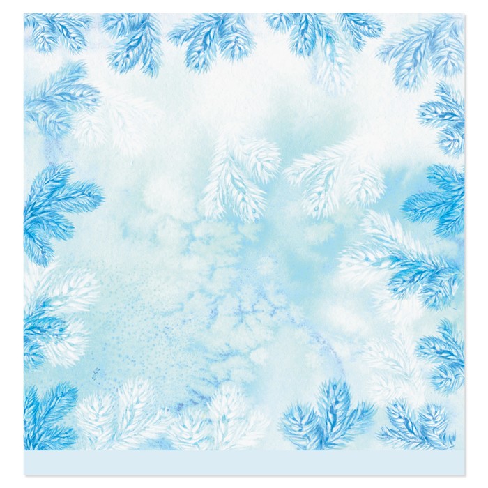 Бумага для скрапбукинга «Морозный день», 30,5 × 30,5