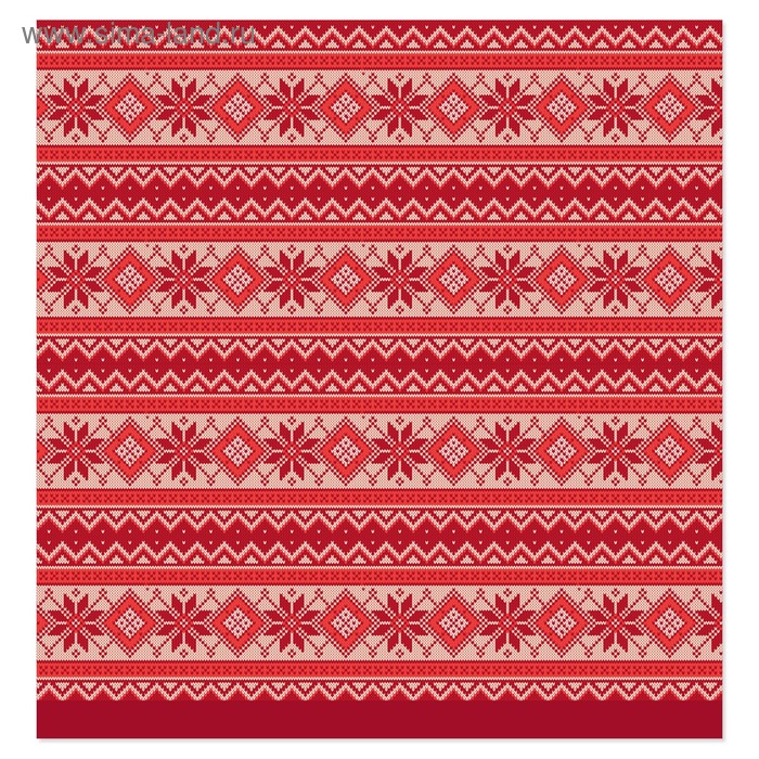 

Бумага для скрапбукинга «Новогодний орнамент», 30,5 × 30,5 см, 180 г/м