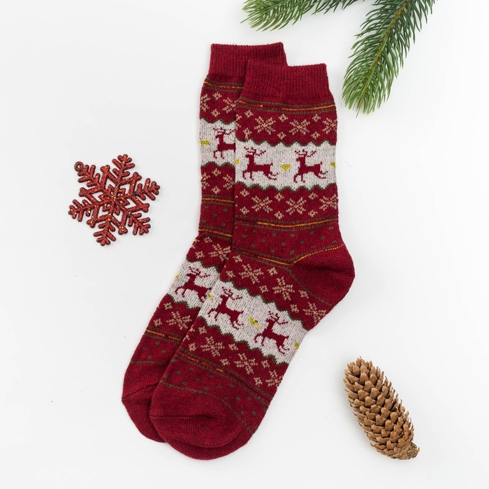 Носки "Скандинавия" (вид 2) размер 36-39, 10% ш.крол., 40% ш.овеч., 50% акрил