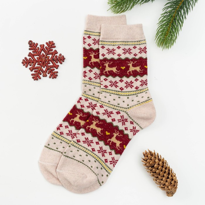 Носки "Скандинавия" (вид 3) размер 36-39, 10% ш.крол., 40% ш.овеч., 50% акрил