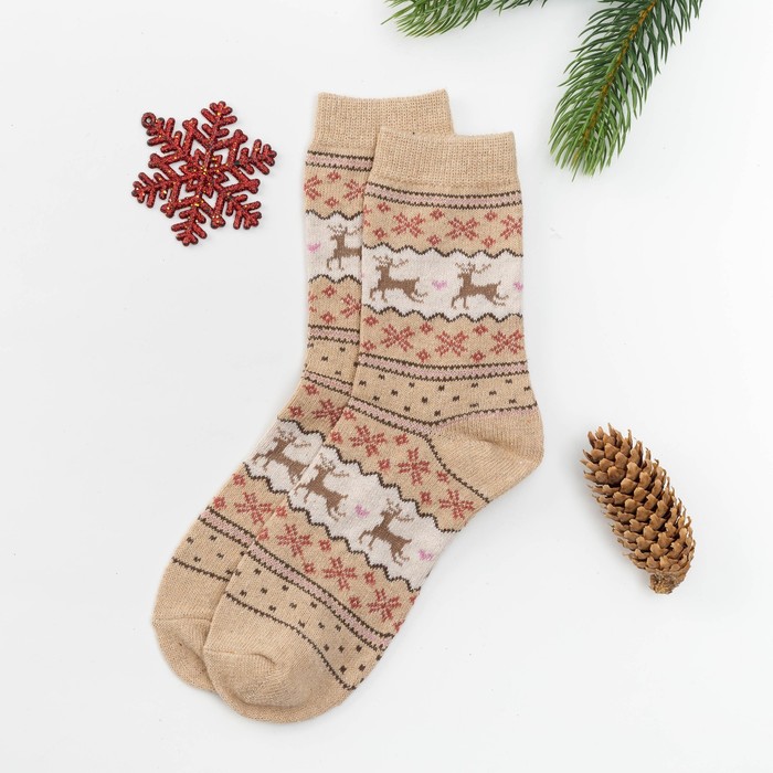 Носки "Скандинавия" (вид 4) размер 36-39, 10% ш.крол., 40% ш.овеч., 50% акрил