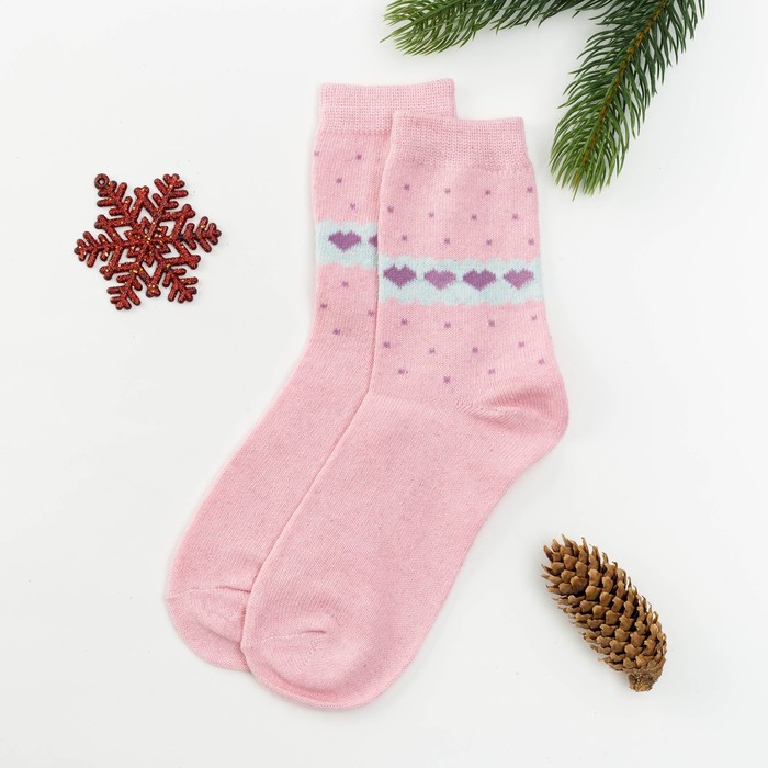 Носки "Любовь" (вид 2) размер 36-39, 10% ш.крол., 40% ш.овеч., 50% акрил