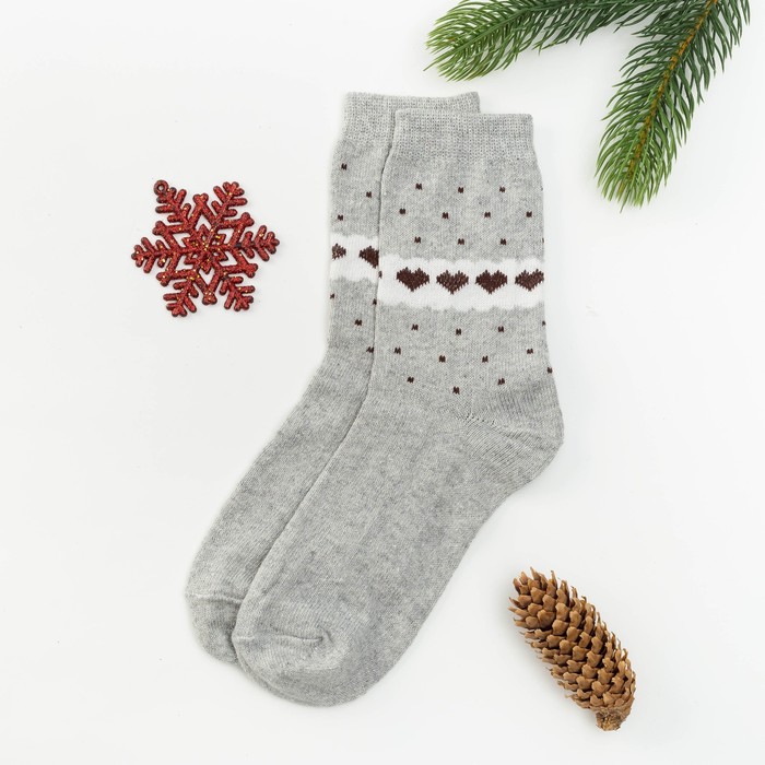 Носки "Любовь" (вид 4) размер 36-39, 10% ш.крол., 40% ш.овеч., 50% акрил