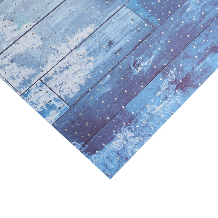 Бумага для скрапбукинга с фольгированием «Досочки» 15,5 х 15,5 см, 250г/м