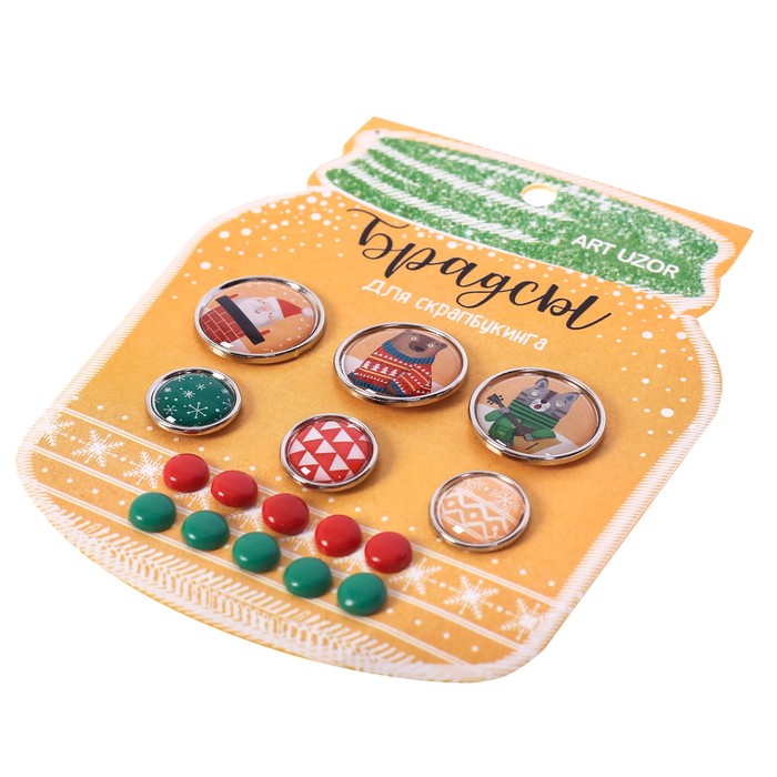 Брадсы для скрапбукинга в наборе «Однажды в сказке», 8 × 10 см