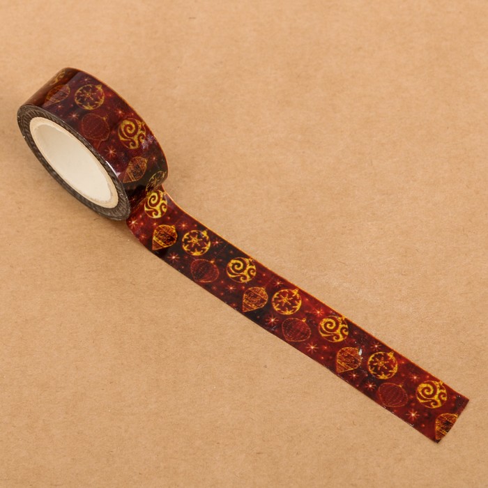 Клейкая лента декоративная «Леденцы», 1,5 см × 10 м