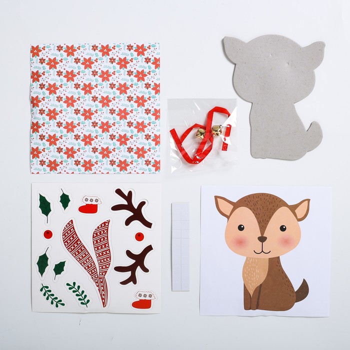 Елочное украшение «Оленёнок», набор для создания, 15 × 15 см