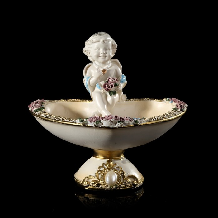 Подставка для колец и украшений "Ангелочек на сердце" 11,8х13,2х10 см