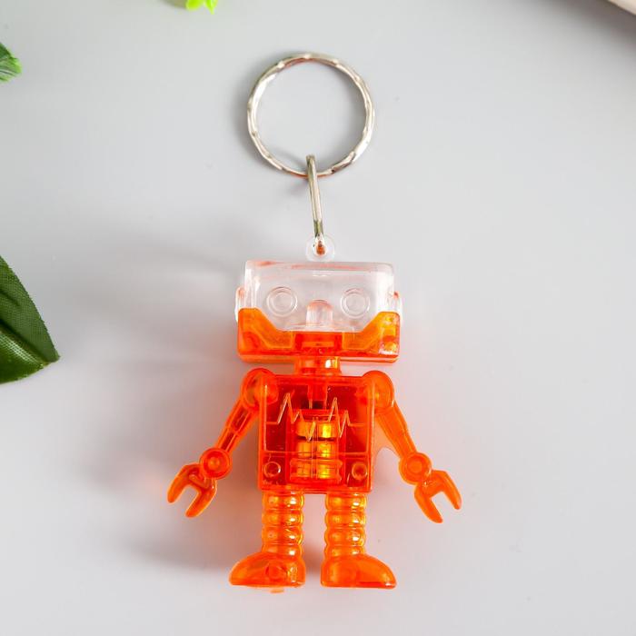 Фонарик свет на кольце "Робот" МИКС мигает 6х5,3х2,2 см