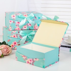 

Набор коробок 3 в 1 на магните, голубой, 19 х 14 х 8 - 25 х 18 х 12 см