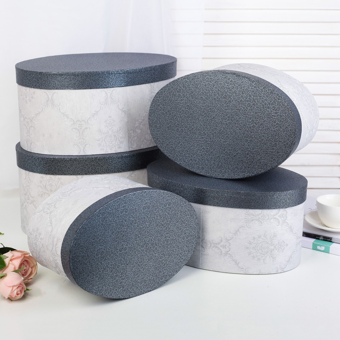 Набор коробок 5в1, 37 х 26 х 18 - 28 х 19 х 14 см