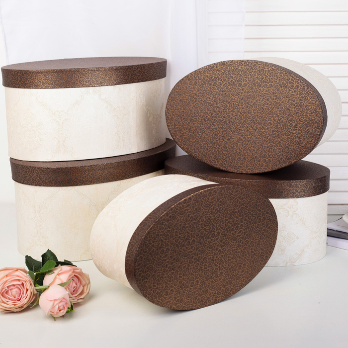 Набор коробок 5в1, 37 х 26 х 18 - 28 х 19 х 14 см