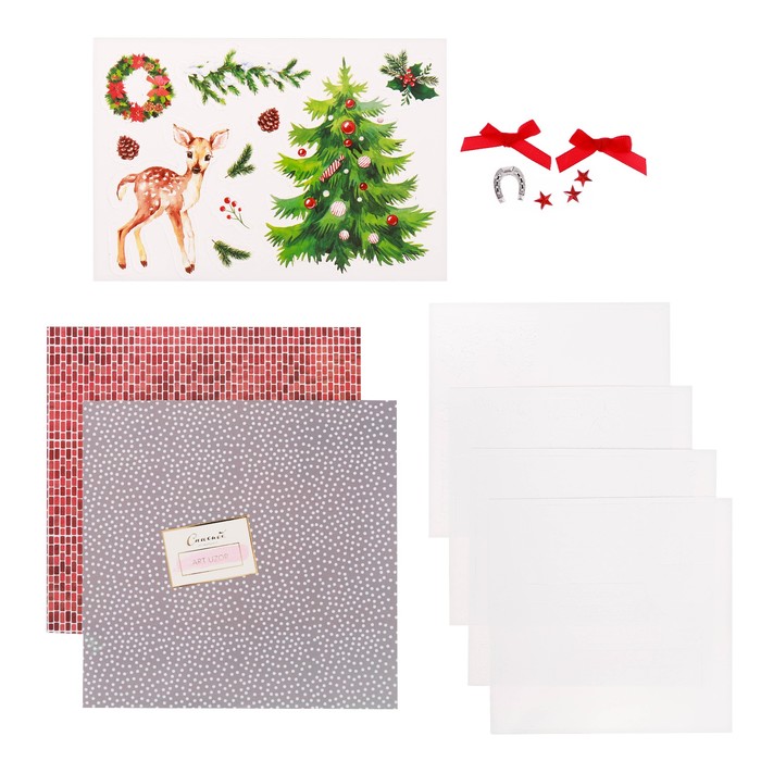 Домик новогодний Happy winter, набор для создания, 30 × 30 см