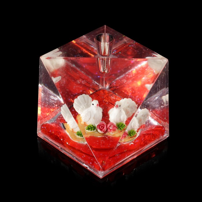 Сувенир настольный подставка для ручки "Голуби на веточке" МИКС 6,4х6,4х6,4 см