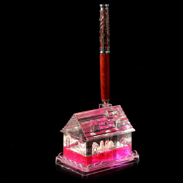 Сувенир настольный подставка для ручки "Домик с голубями" МИКС 7х9х6 см