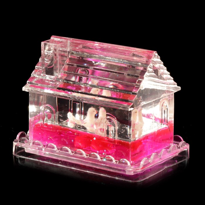 Сувенир настольный подставка для ручки "Домик с голубями" МИКС 7х9х6 см