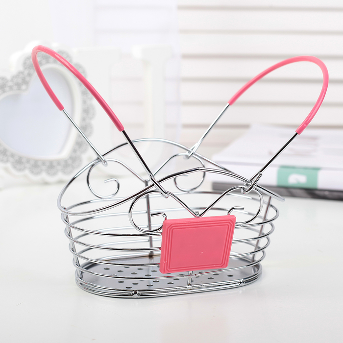 Корзинка для мелочей 15х10х16 см, цвет МИКС