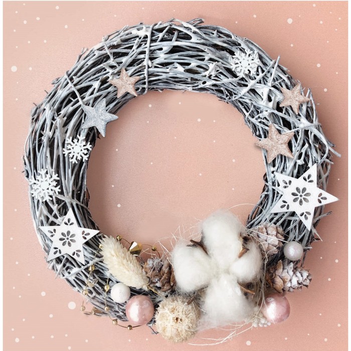 Новогодний венок «Зимние грезы», набор для создания, 16 × 16 см