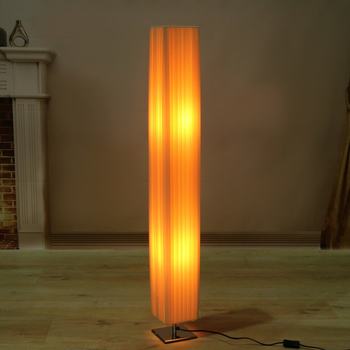 Торшер "Нежность" 2х40Вт Е27 бежевый 14х14х120см