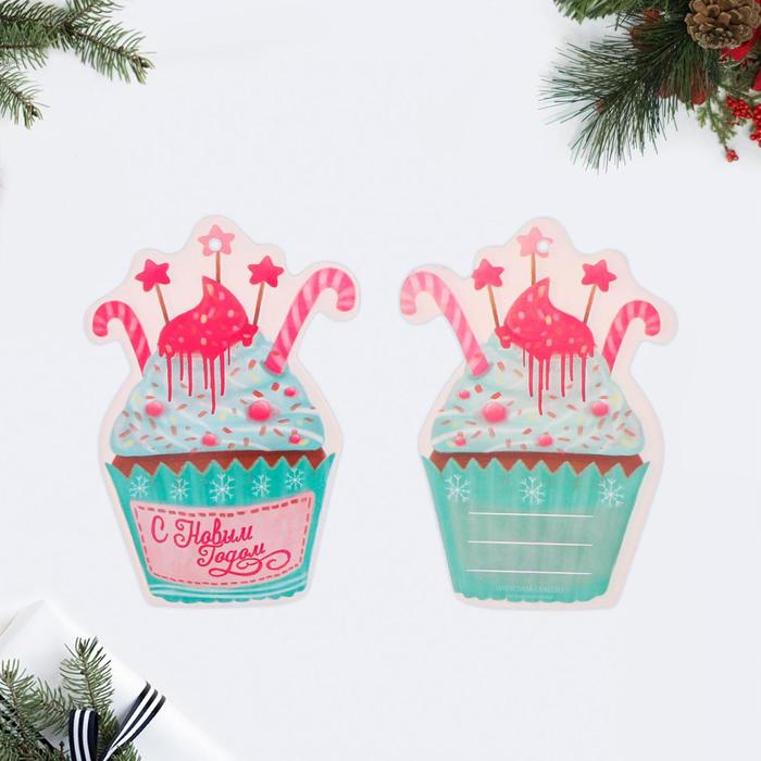 Шильдик декоративный на подарок «Сладости», 6,5 × 9,2 см