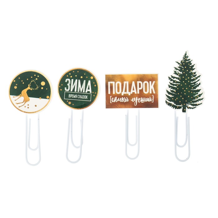 Скрепки для скрапбукинга в наборе «Зимние грезы», 9 × 14 см