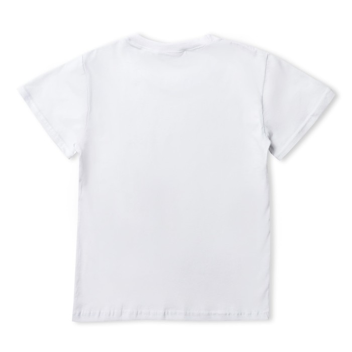 Футболка детская однотонная, рост 146, цвет белый Ш-006