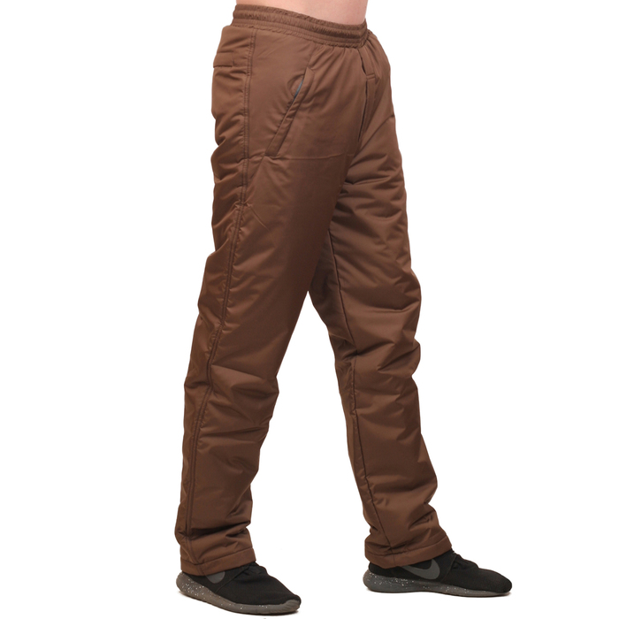 Брюки мужские цвет коричневый, р-р 56