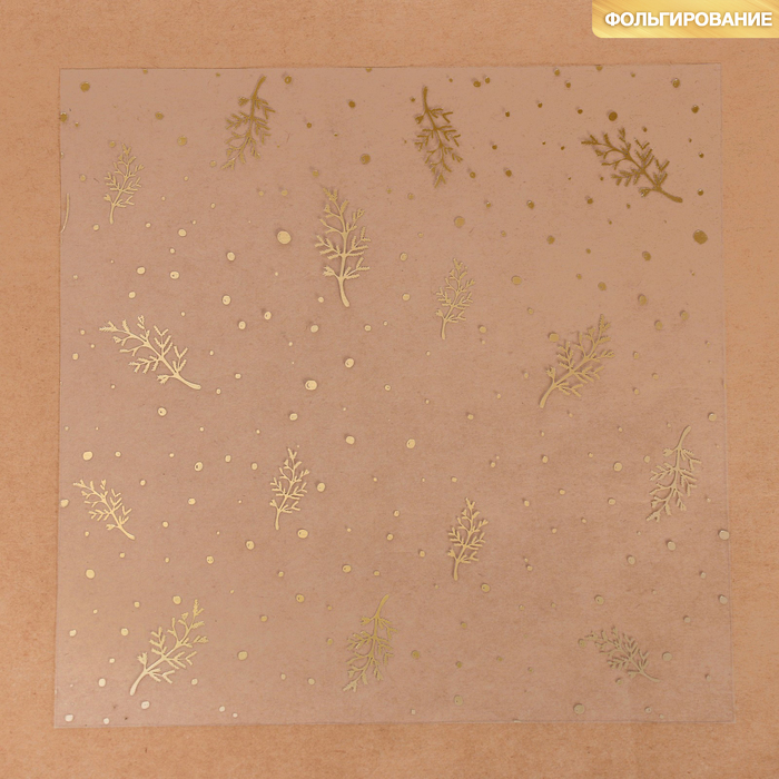 Ацетатный лист с фольгированием «Чудесная пора», 20 × 20 см