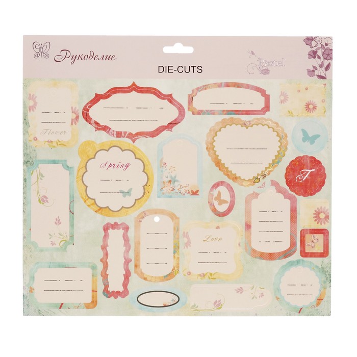 Стикеры картон Рукоделие "Пастель" 28х30,5 см/лист