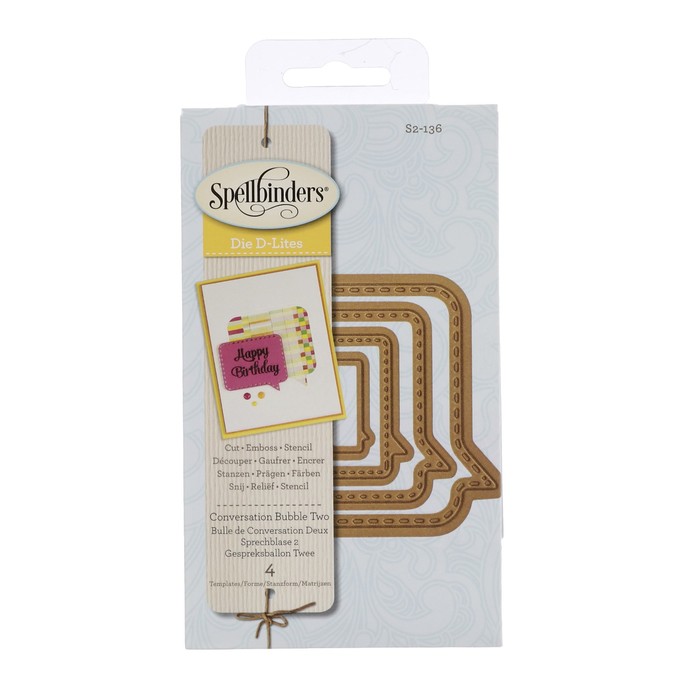 Набор ножей для вырубки,тиснения и нанесения узора по трафарету "Выноска разговора 2" 4 шт