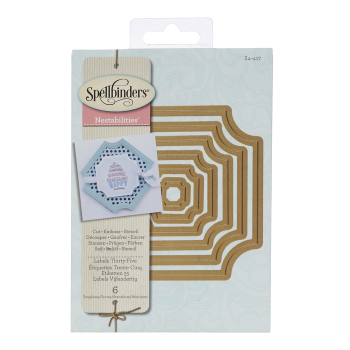 Набор ножей для вырубки, тиснения и нанесения узора по трафарету "Ярлыки 35" 6 шт