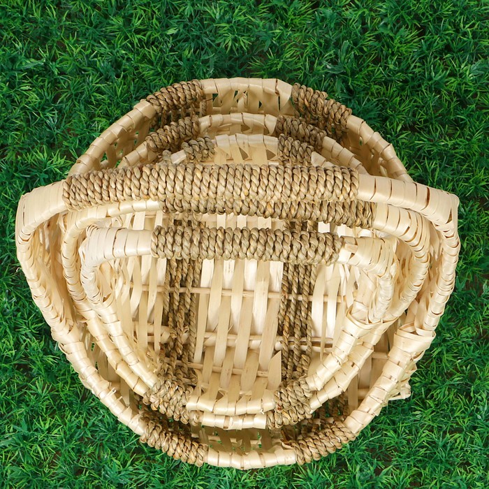 Набор корзин плетеных ива 30x30H10/34;25x25H9/30;20x20H8/25, 3 шт