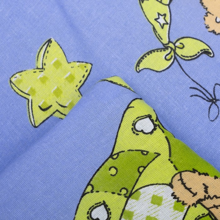 Комплект в кроватку: одеяло 110х140 см, подушка 40х60 см, мишки в гамаке гол, хл100% бязь