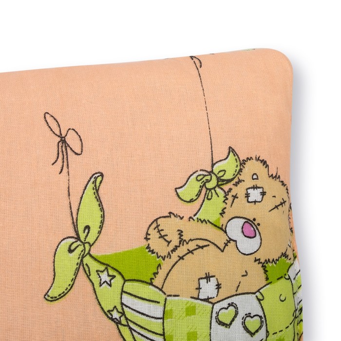 Комплект в кроватку: одеяло 110х140 см, подушка 40х60 см, мишки в гамаке пер, хл100% бязь