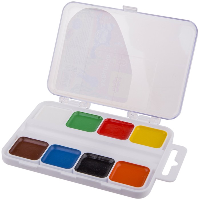 Акварель Мульти-Пульти «Енот в Красном море», 8 цветов, медовая, без кисти