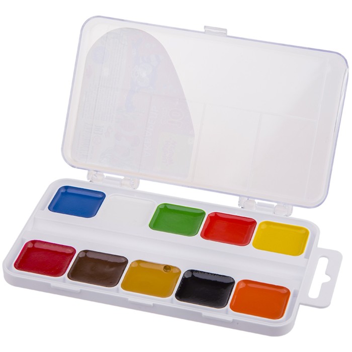 Акварель Мульти-Пульти «Енот в Красном море», 10 цветов, медовая, без кисти