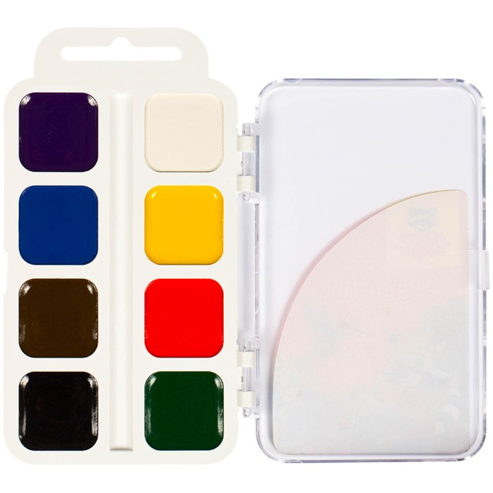 Акварель Мульти-Пульти «Енот в Южной Америке», 8 цветов, медовая, без кисти