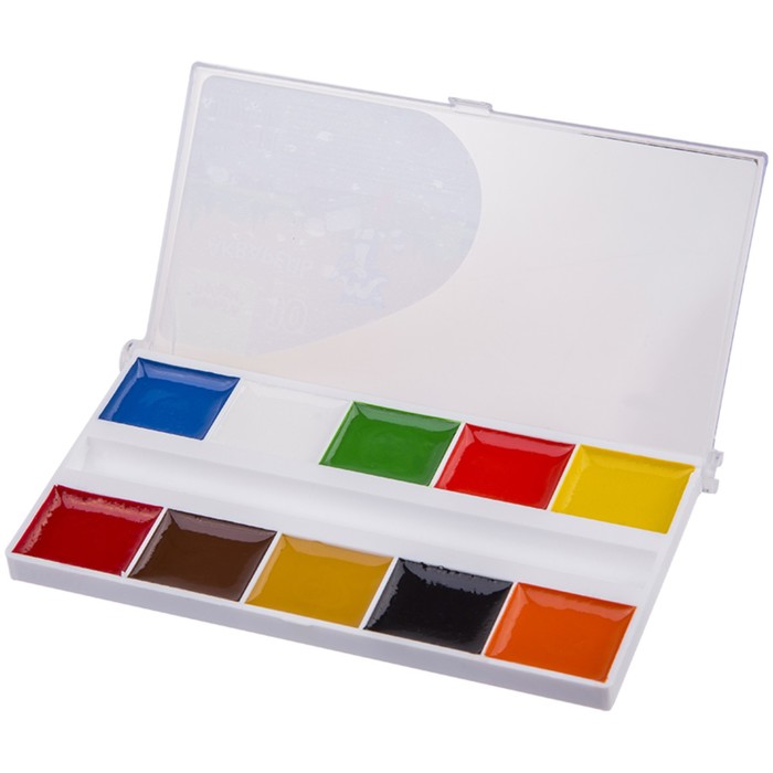 Акварель Мульти-Пульти «Енот на озере», 10 цветов, медовая, без кисти