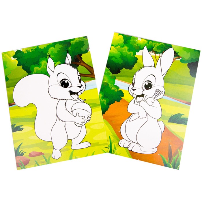 Набор для рисования пластилином Мульти-Пульти «Зайчик и белочка»